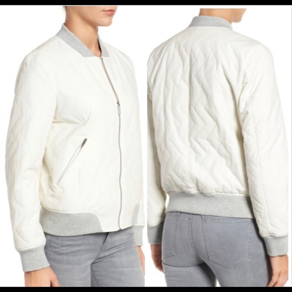FRENCH Connection Quilted Bomber Jacket